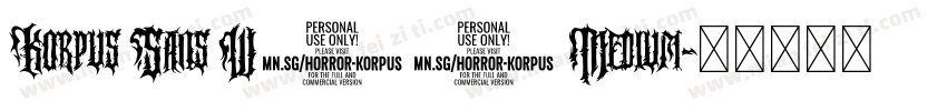 Korpus Sans W00 Medium字体转换